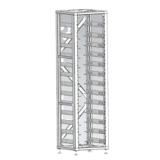 Стандартна стійка 19 дюймів, (12 шт.) 3U-HRACK Deye