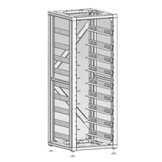 Стандартна стійка 19 дюймів, (8 шт.) 3U-LRACK Deye