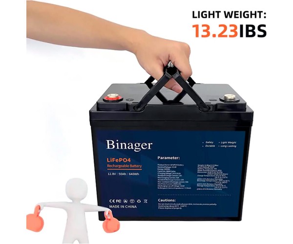 Акумуляторна батарея HS-12,8V50Ah Binager (LiFePO4 12,8V 50Ah 640Wh)