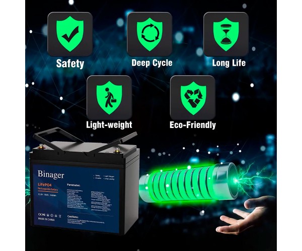 Акумуляторна батарея HS-12,8V50Ah Binager (LiFePO4 12,8V 50Ah 640Wh)