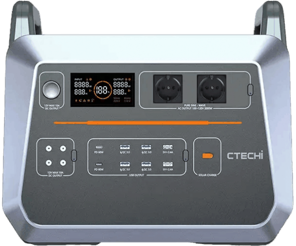 Портативна зарядна станція ST2000 Portable Power Station CTECHi (2000W 2073Wh AC220V EU)