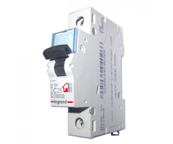 Автоматический выключатель 25 AC 1p 6kA TX3 Legrand