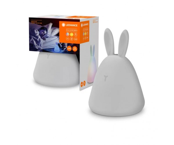 Нічник 2,5 Вт NIGHTLUX RABBIT TOUCH USB RGBW LEDV LED білий Rabbit + USB + RGBW вбудований аккумулятор LEDVANCE