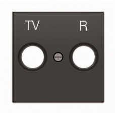 Лицьова панель TV+R розетки чорний бархат Sky