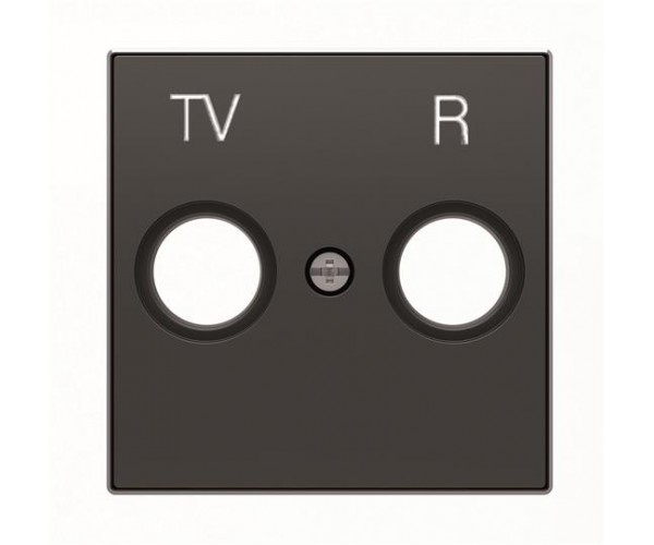 Лицьова панель TV+R розетки чорний бархат Sky