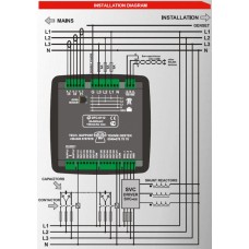 DATAKOM DFC-0112 PFC, 128x64 B&W дисплей, 144x144мм, 12 кроків + RS485 + SVC