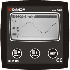 DATAKOM DKM-409-PRO Аналізатор мережі, 96x96 мм, РК-дисплей 2,9”, RS485, USB/пристрій, micro-SD, вихід 2x4/20 мА, 4 входи, 2 виходи (AC живлення)