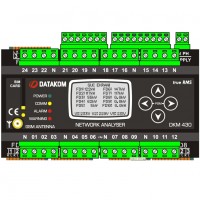 DATAKOM DKM-430-PRO Багатоканальний аналізатор електричних мереж, 30 входів струмових трансформаторів, 24 входів запобіжників, 1.9” РК-дисплей, RS-485, USB