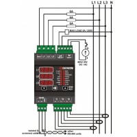 DATAKOM DKM-407 Анализатор электрической сети, DIN рейка, THD, RS-485, 1 дискретный вход, 1 дискретный выход