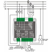 DATAKOM DKM-409-S Анализатор, 96x96 мм, ЖК-дисплей 2,9” + 31 гармоники