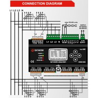 DATAKOM DKM-430 Многофункциональный анализатор, 30 входов CT, 1,9-дюймовый ЖК-дисплей, RS-485, USB/устройство, 2 входа, 2 выхода (AC&DC питания)