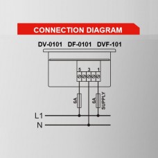 DATAKOM DV-0101 Вольтметр, 1 фаза, 72x72mm, изолированный источник питания