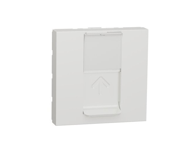 Розетка комп'ютерна RJ45 один кат 5 UTP 2м білий Unica New