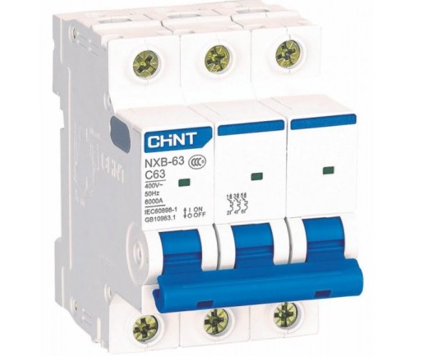 Автоматический выключатель NXB-63 3P "C" 25 6kA CHINT Electrics